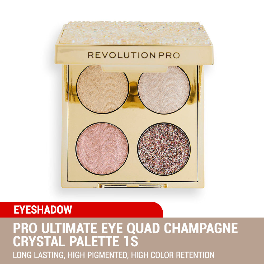 Revolution Pro Ultimate Eye Quad Champagne Crystal Palette 1s