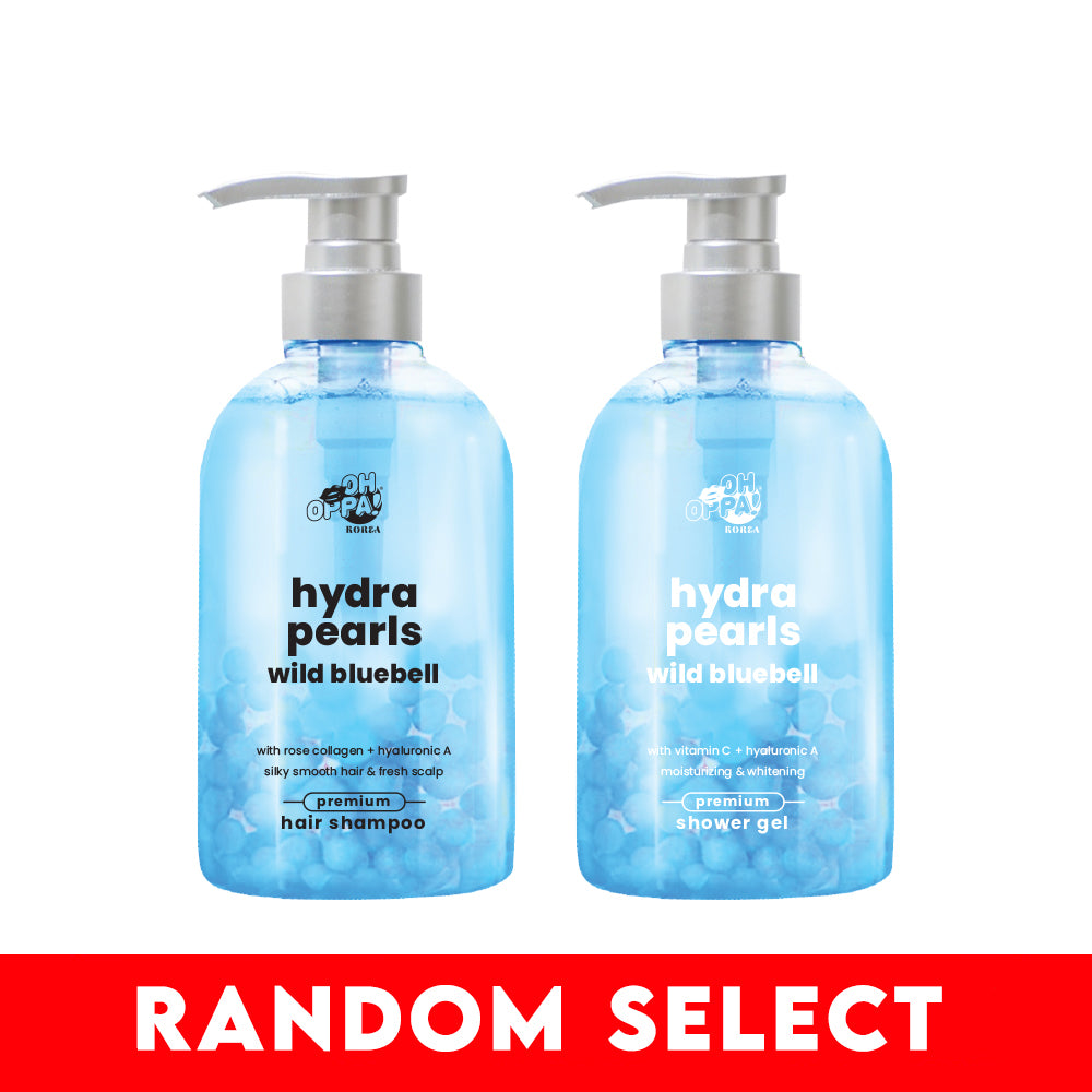 【Gift】Oh Oppa Hydra Pearls Wild Bluebell (Shampoo / Body Wash) 500ml x 1 bottle (Random Select)