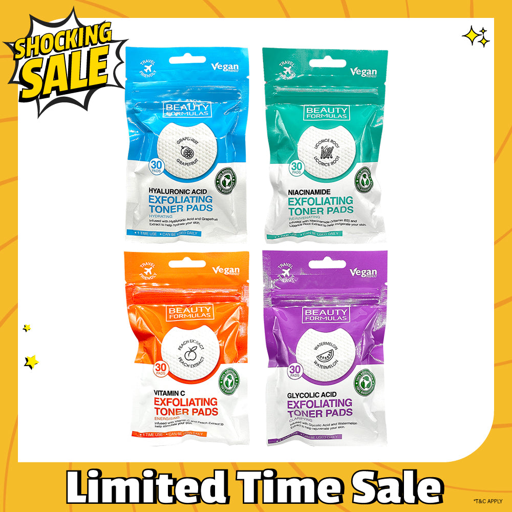 Beauty Formulas Exfoliating Toner Pads 30s