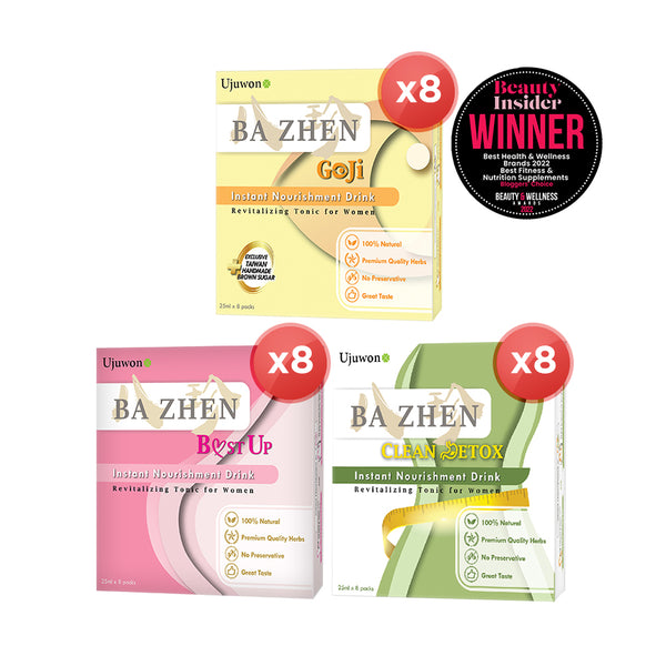 【Bundle Of 8】Ujuwon Ba Zhen Taiwan Instant Nourishment Drink + FREE Garcinia Complex 30s