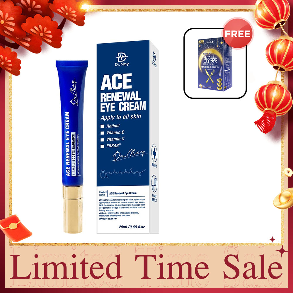 Dr May ACE Renewal Eye Cream 20ml FREE Simply Night Metabolism Enzyme Tablet 30s