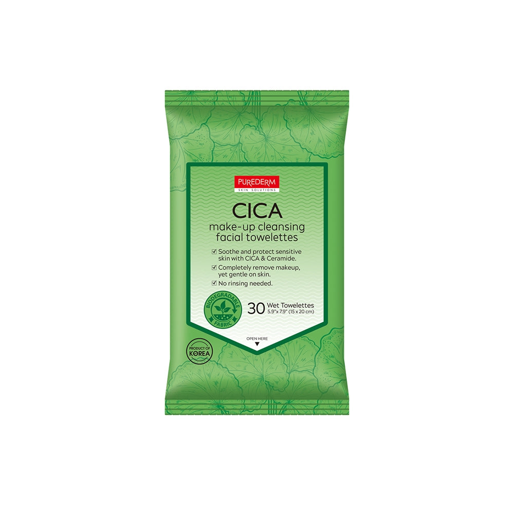 🎁 【Gift】Purederm Cica Make-Up Cleansing Facial Towelettes 30s (100% off)