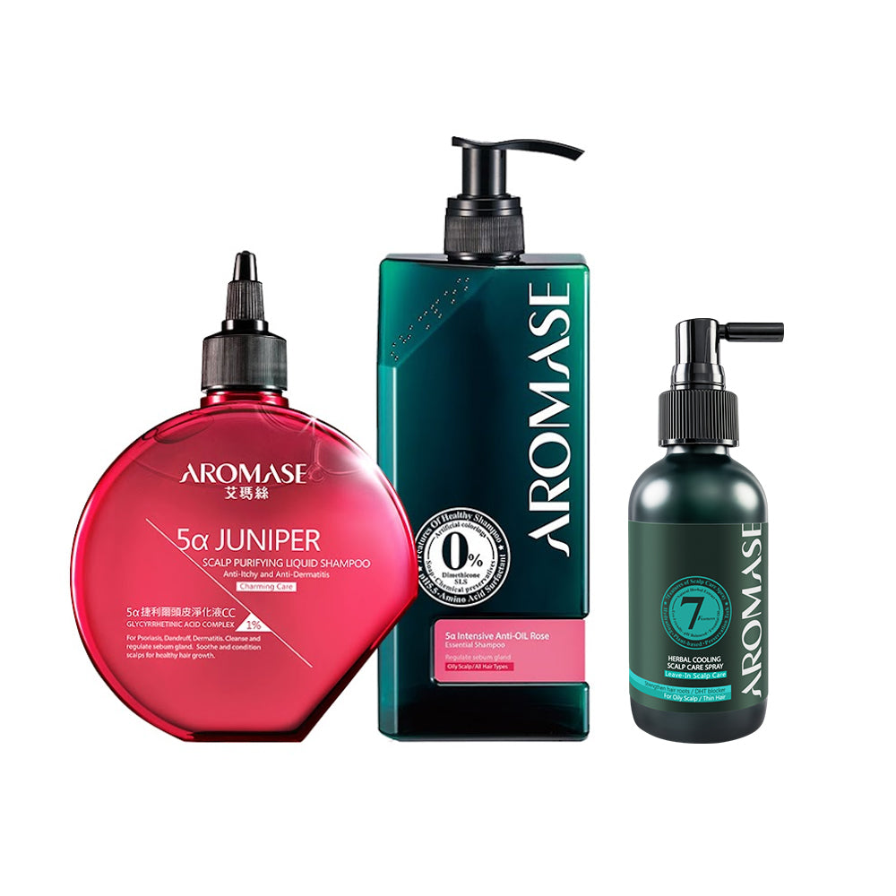 【Bundle of 3】Aromase Rose Anti-Oil 3-Step Set (Large)