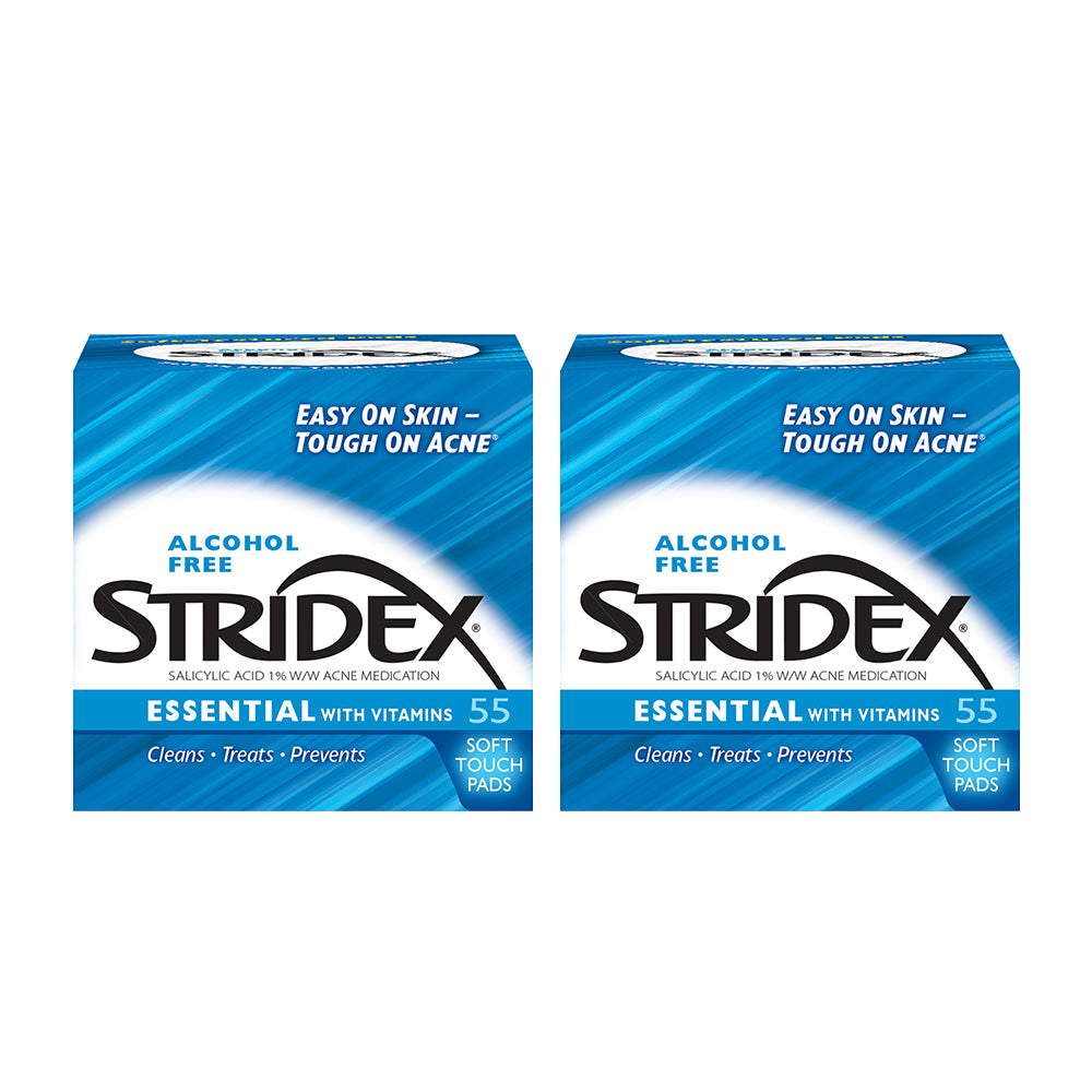 Stridex Essential Pads with Vitamins 55s x 2 Boxes