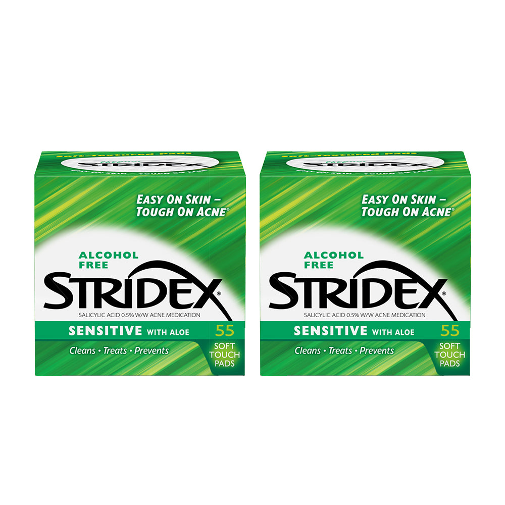 Stridex Acne Control Pads with Salicylic Acid (Sensitive) 55s x 2 Boxes