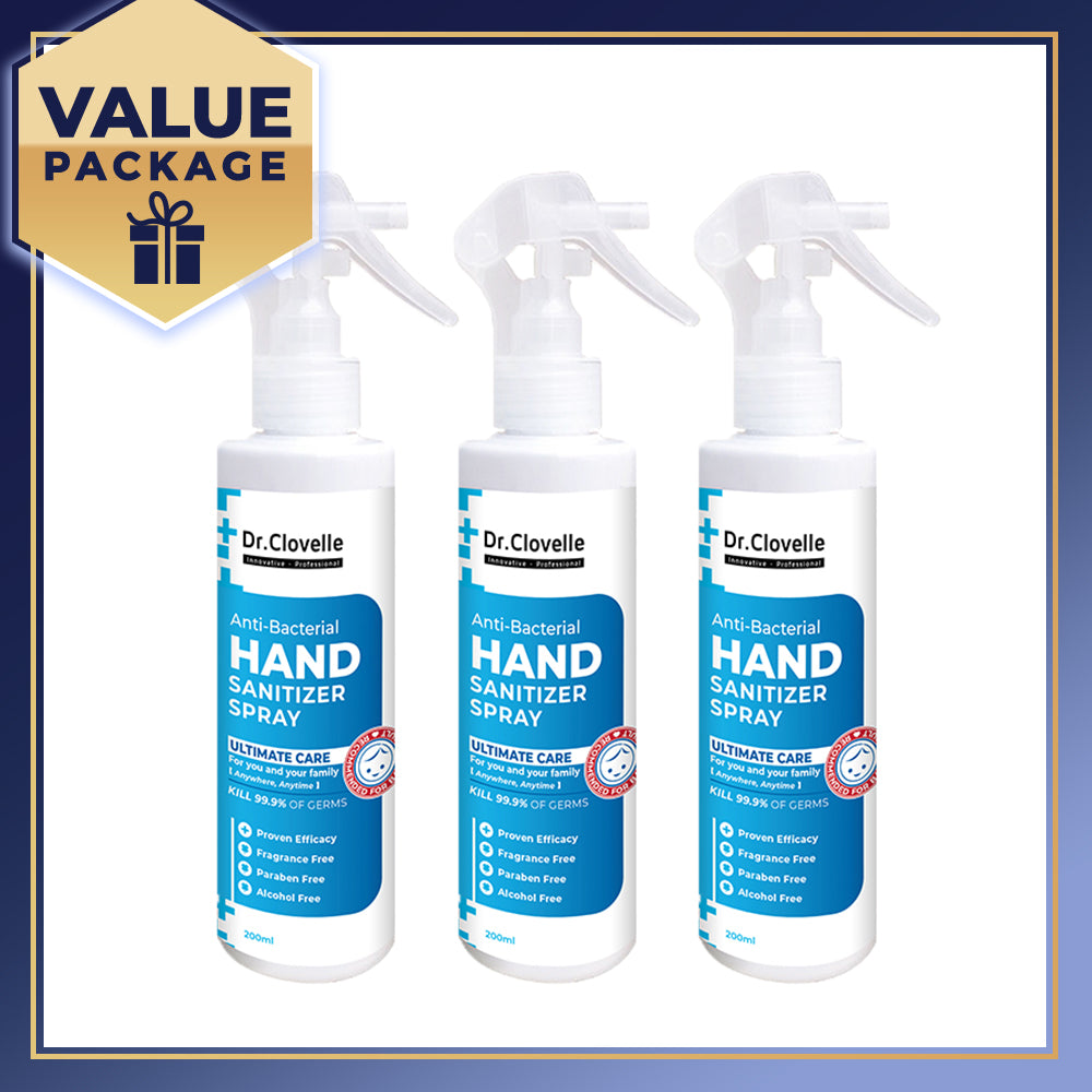 Dr. Clovelle Anti Bacteria Hand Sanitizer Spray 200ml x 3