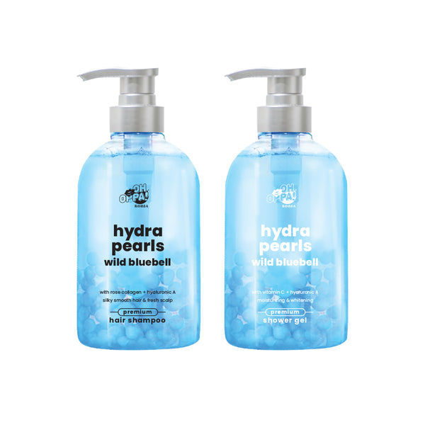 【Bundle of 2】Oh Oppa Hydra Pearls Wild Bluebell Shower Gel 500ml + Hair Shampoo 500ml