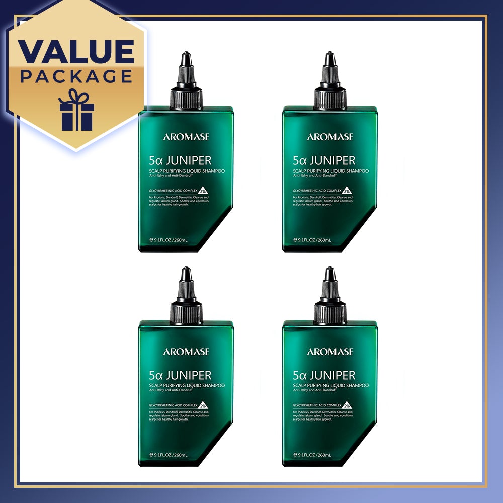 【Bundle of 4】Aromase 5α Juniper Scalp Purifyingliquid Shampoo 260ml