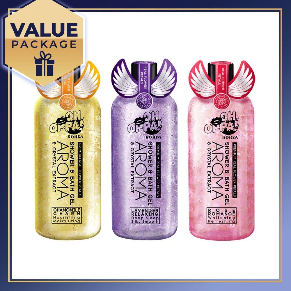 【Bundle of 3】Oh Oppa Body Shower 300ml (Chamomile/Rose/Lavender)
